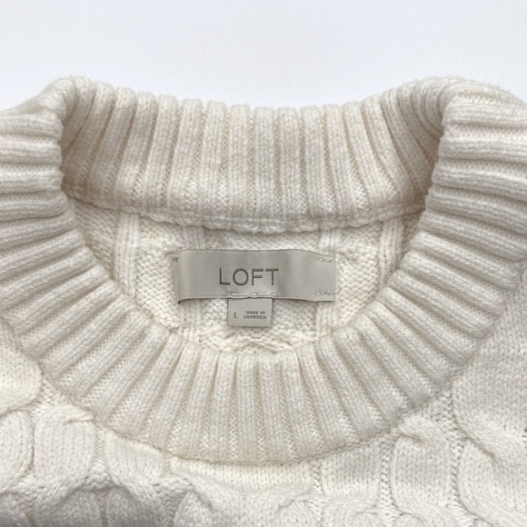 LOFT Fair Isle Cable Sweater - Picture 5 of 6